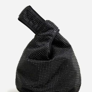 NWT J. Crew Santorini Crystals Covered Black Bag